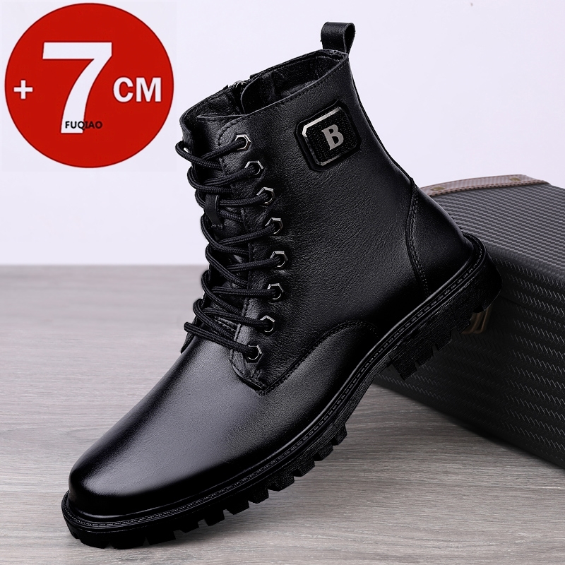 Men'S Shoes With Height Increase - Męskie buty na koturnie ze skóry