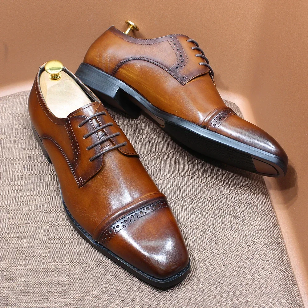 Men'S Shoes Smart - Wytrzymałe oksfordy z noskiem w kształcie