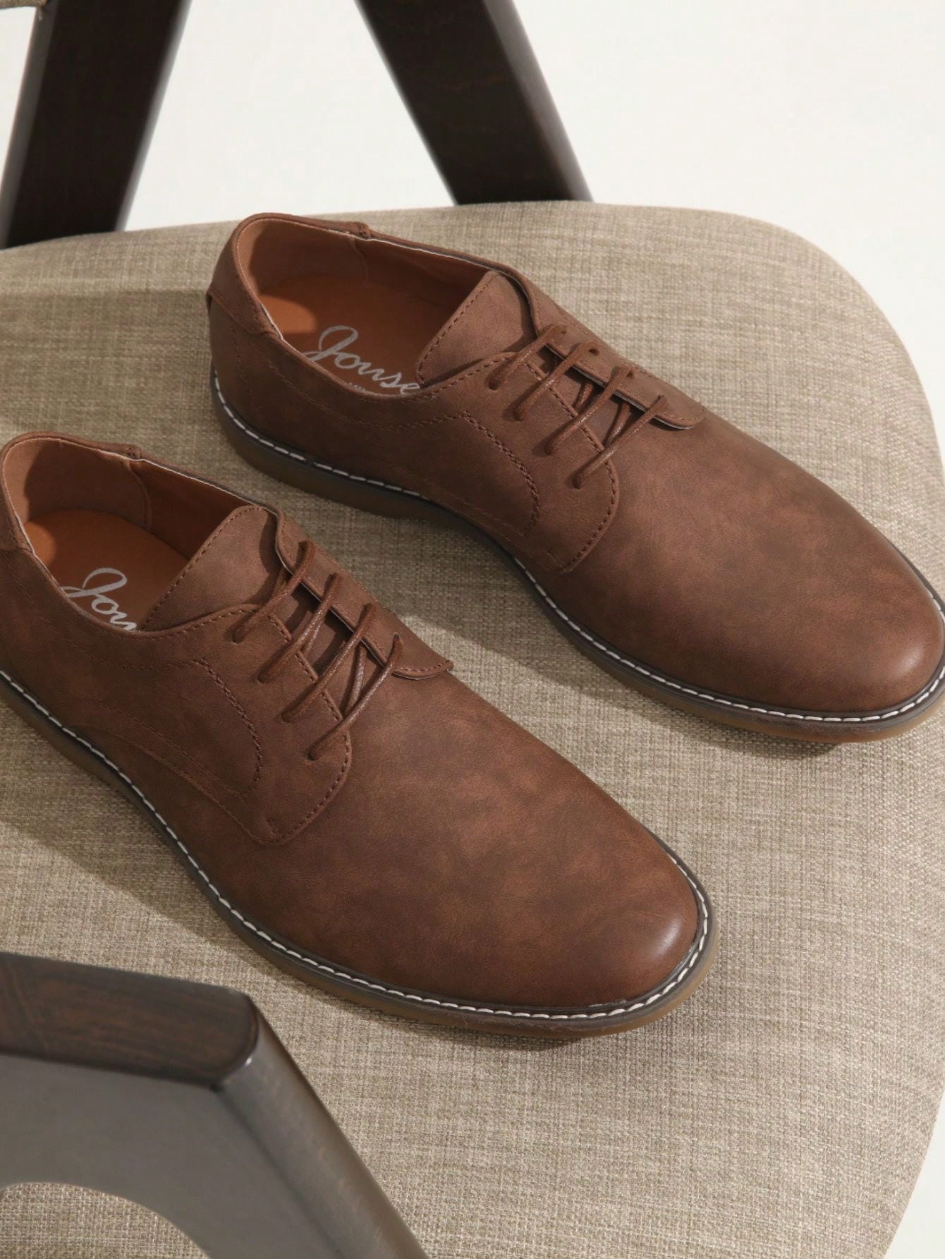 Men'S Shoes Smart - Męskie, codzienne buty zamszowe, brązowe, gładkie,