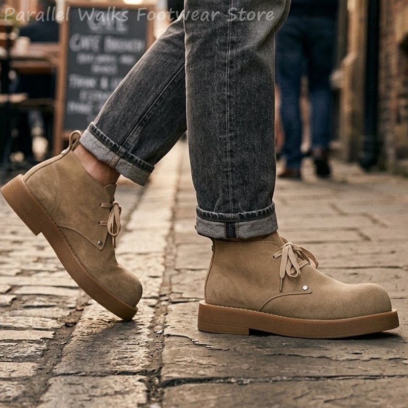 Men'S Shoes Smart - Klasyczne męskie zamszowe buty pustynne z