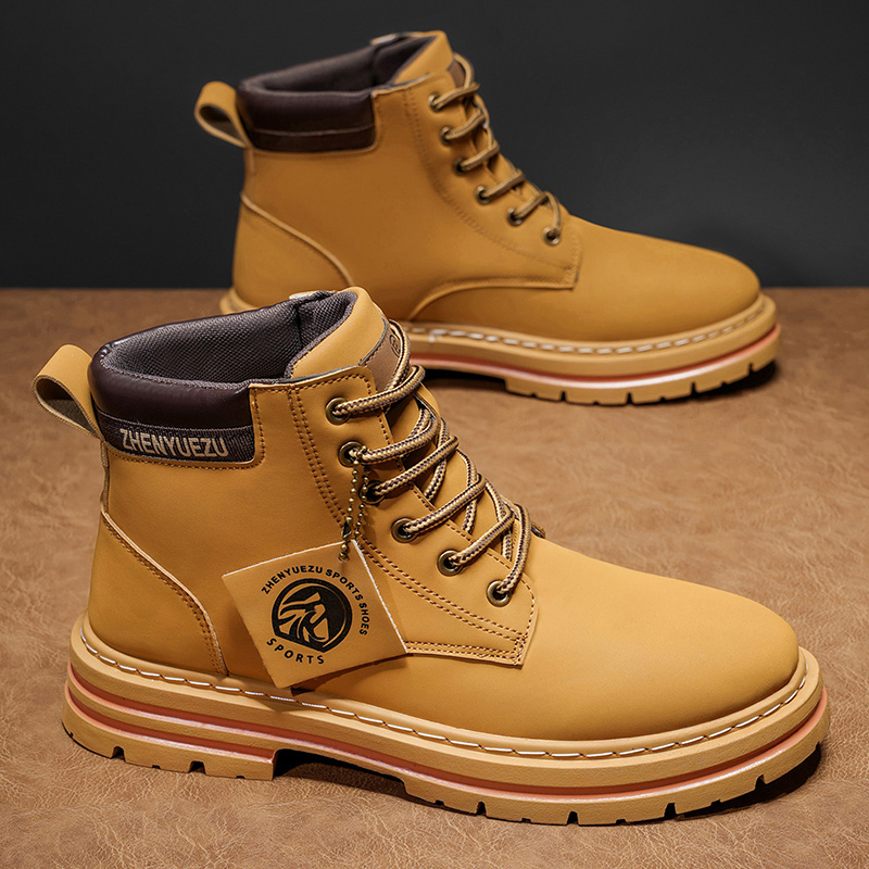 Men'S Shoes Increase Height - Jesienne i zimowe retro botki męskie,