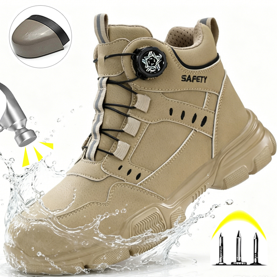 Men'S Shoes Water Resistant - Męskie buty robocze z metalowym noskiem,