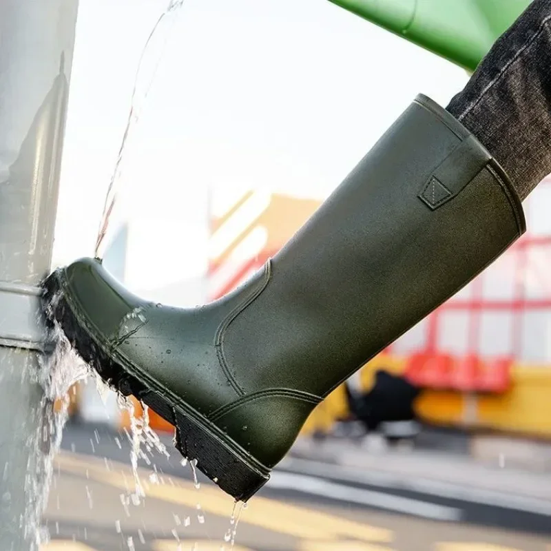 Rain Boots for Men Gum Fishing – Men'S Shoes Water Resistant recenzja i cena