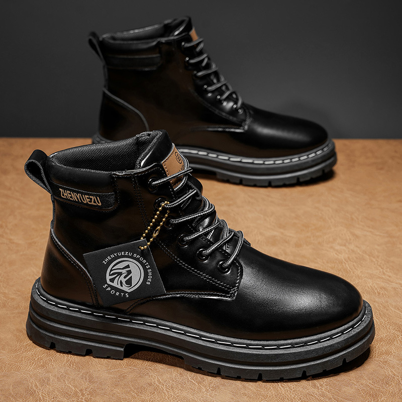 Jesienne i zimowe retro botki  – Men'S Shoes Increase Height recenzja i cena