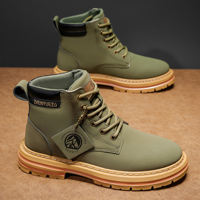 Jesienne i zimowe retro botki  – Men'S Shoes Increase Height recenzja i cena
